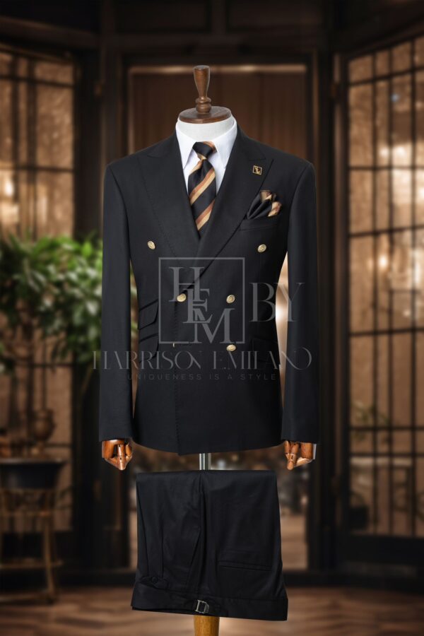 Black Double Breasted Suit