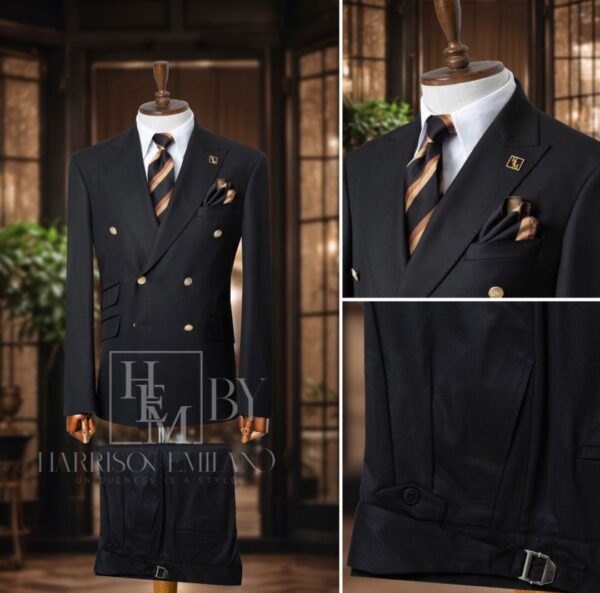 Black Double Breasted Suit - Image 3