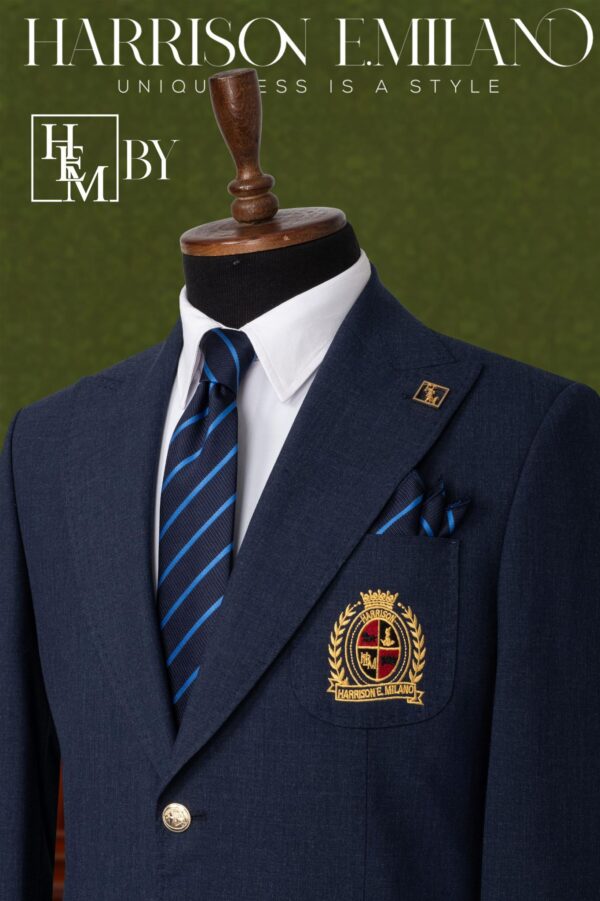 Royal Navy Crest-Embroidered Mens Suit - Image 2