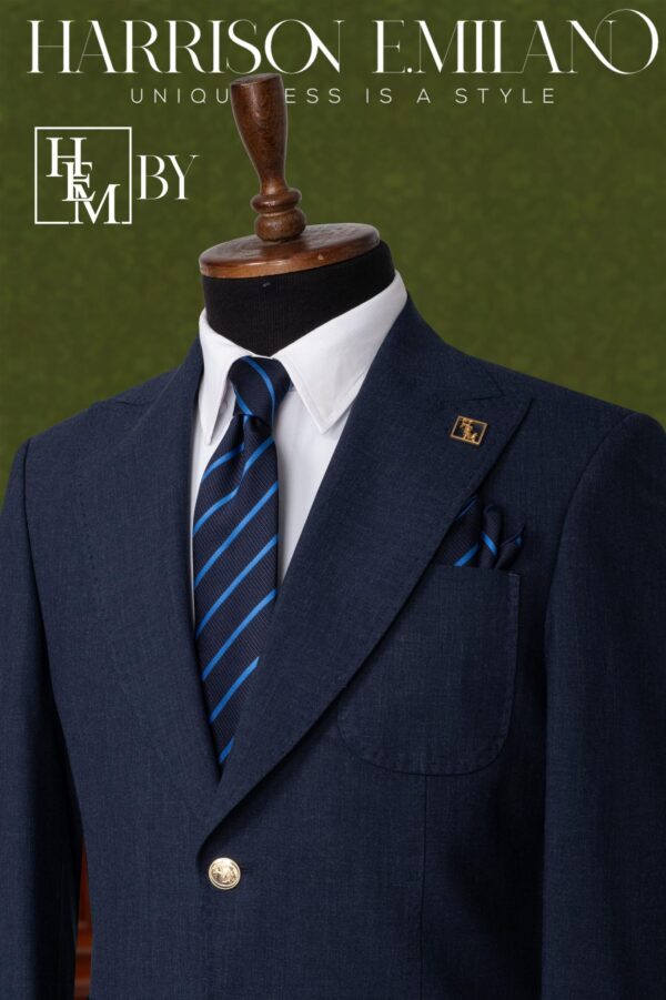 Midnight Navy Elegance Men's Suit - Image 2